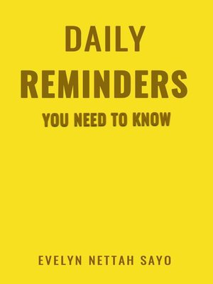 cover image of Daily Reminders You Need to Know